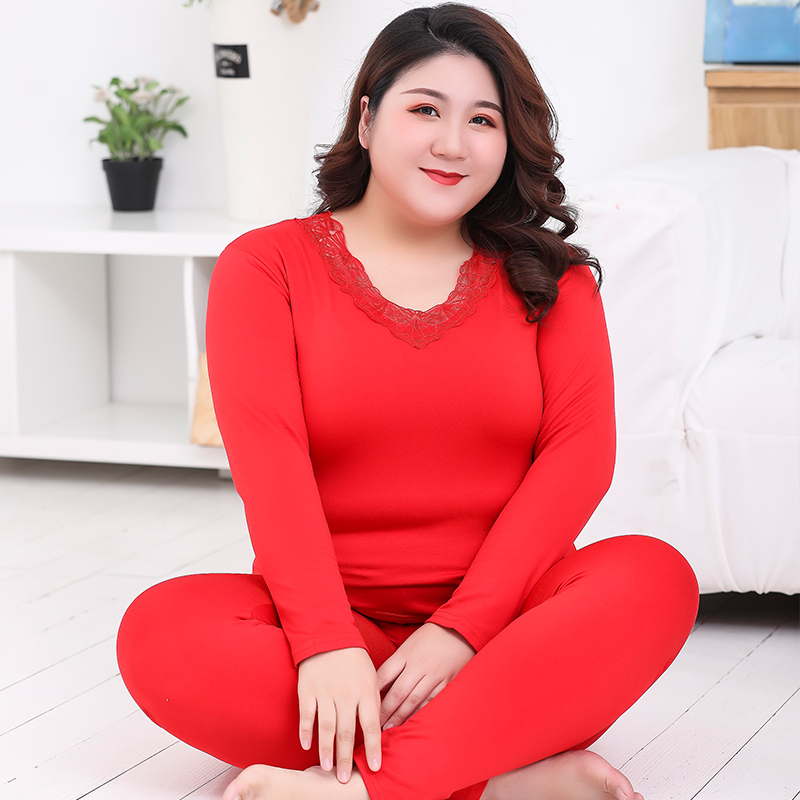 Long Sleeve Women Plus Size Thermal Long Johns Autumn Winter Women Long Johns Solid Lace Warm Women Thermal Underwear 3XL 4XL