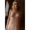 Fairy White Summer Lingerie Women Sexy Sleepwear Elegant Female Temptation Strap Dress Lace Floral Sexy Hollow Out Nightgown