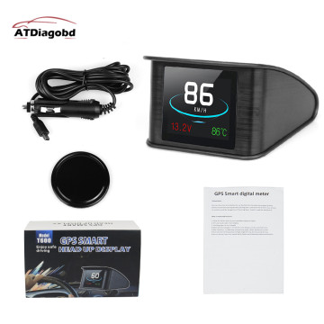 2019 GPS OBD HUD Car Computer Speedometer Voltage Fuel Consumption Temperature Gauge Safety Alarm Monitoring System