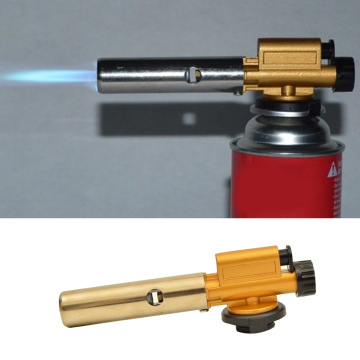 Good Electronic Ignition Copper Flame Butan Gas Burners Gun Maker Torch Lighter For Outdoor Camping Picnic BBQ Welding Equipment