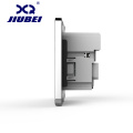 Jiubei White Crystal Glass Panel 2A Dual USB Port Wall Charger Adapter Charging Socket With USB Wall Adapter EU Plug Socket Pow