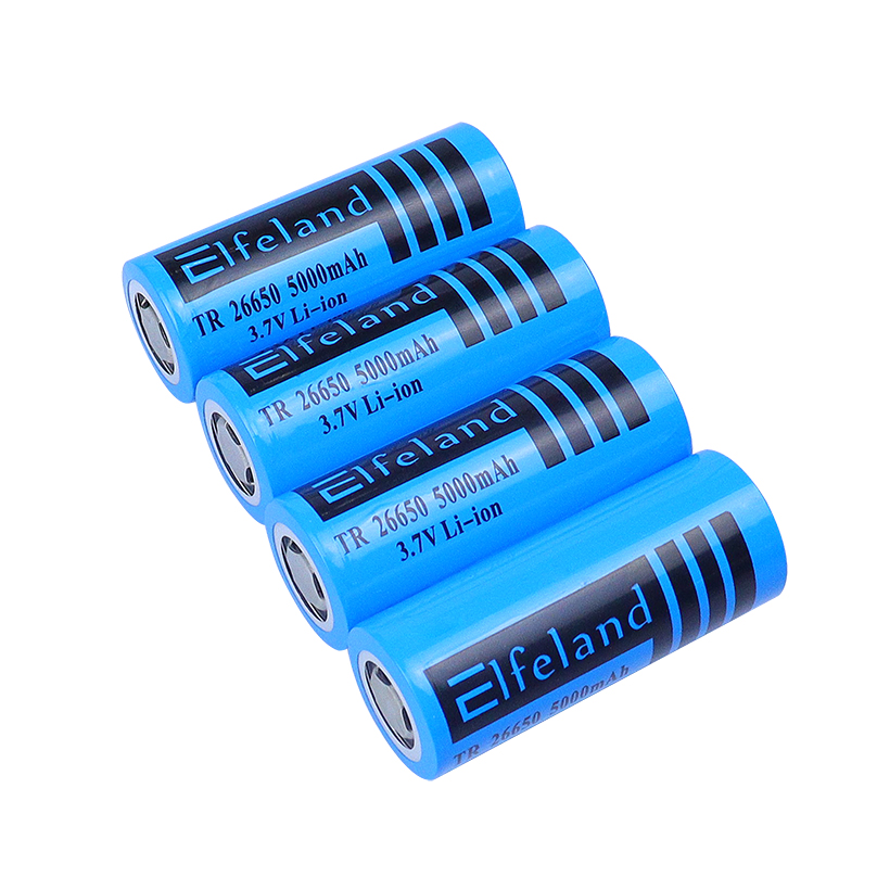 26650 3.7V 5000mAh Li-ion battery, used for security alarm LED walkie-talkie and other batteries