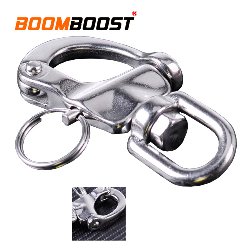 Yacht Sailing Eye Shackle Swivel For Marine Architectural D Ring Heavy Duty Hook Anchor Chain 316 Stainless Steel Quick Release