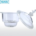 HUAOU 120mm Vacuum Desiccator with Ground - In Stopcock Porcelain Plate Clear Glass Laboratory Drying Equipment