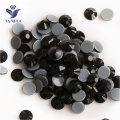 YANRUO 2058HF SS20 Jet 1440Pcs Hot Fix Rhinestones DIY Crystal Flat Back Hotfix Strass Glass Top Stone For Craft