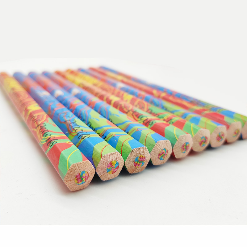Cute Art Colored Pencil 4 in 1 Multicolor Wooden Pencils for Drawing Graffiti Pen Kids Crayon Marker Pens Office School Supplies