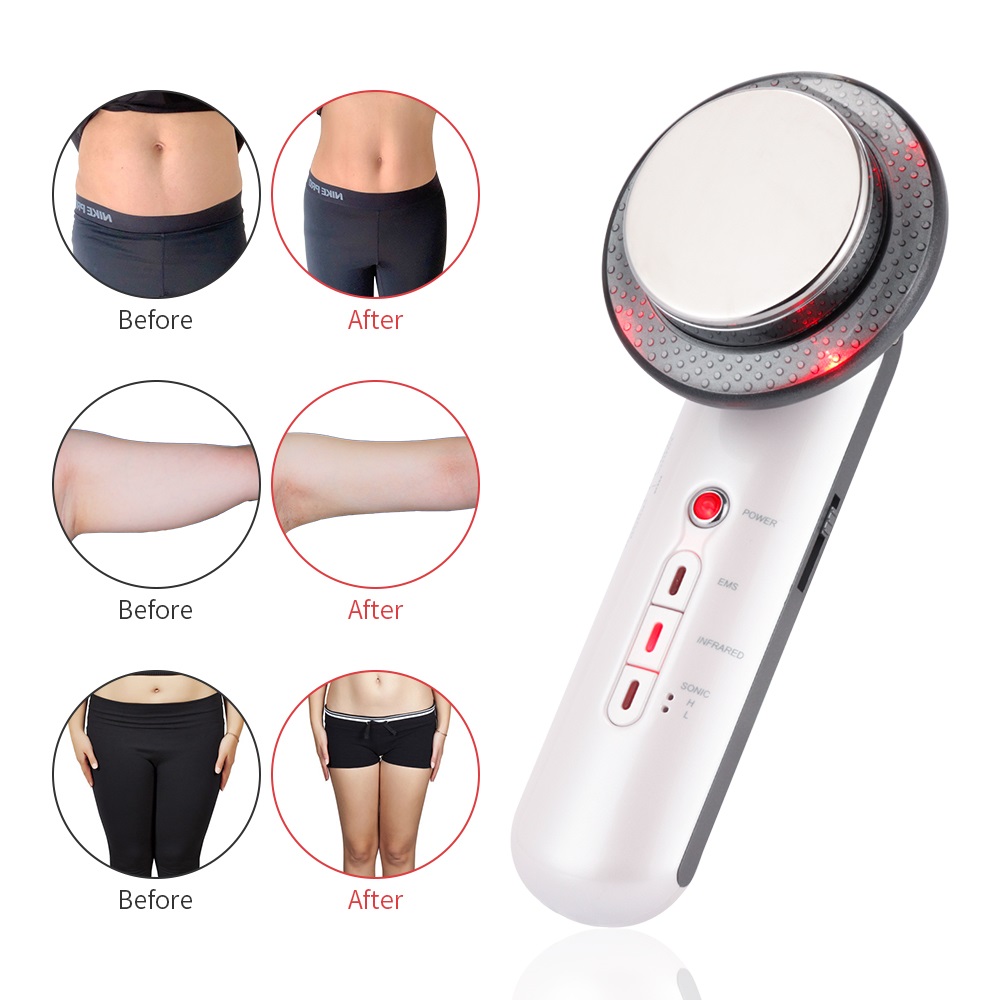 Ultrasonic 3 In 1 Slimming Massage Galvanic EMS Photon SPA Body Leg Anti Cellulite Infrared Fat Removal Therapy Fat Burner