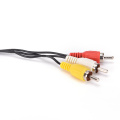 3 RCA Male to 3 RCA Male Composite Audio Video AV Cable Plug