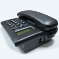 Corded Telephone Desktop Wall Hanging Landline Telephone with Caller ID, Adjustable Display Brightness, for Home Office, Black
