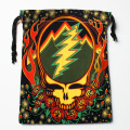 Grateful Dead Drawstring Bags HD Print 18X22CM New Arrival Soft Satin Fabric Resuable Storage Clothes Bag Shoes Bags 12.2