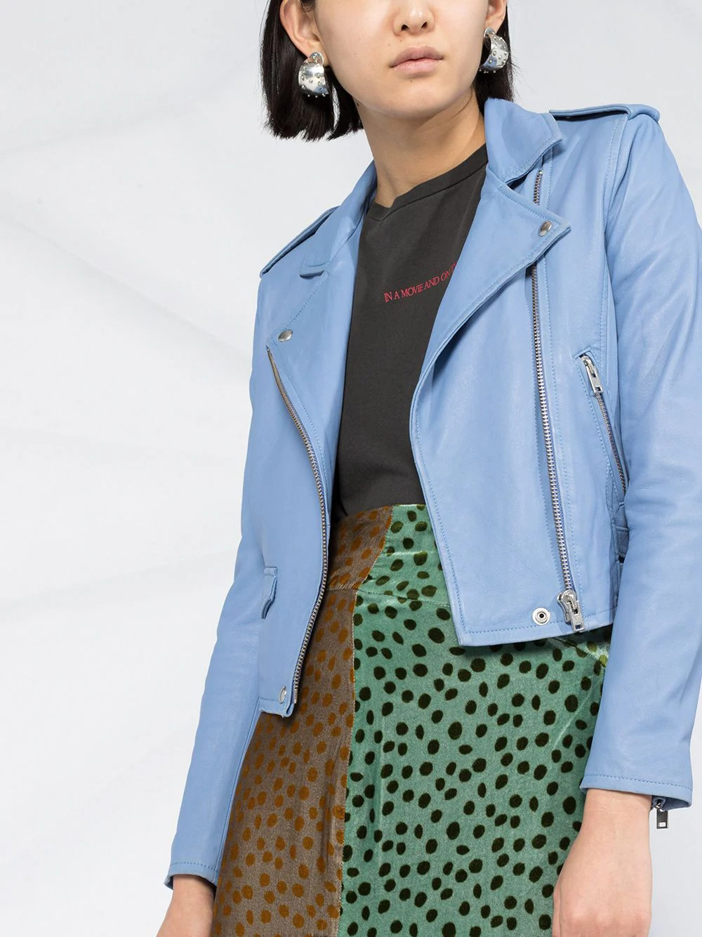 Colorful Pu Leather Jacket For Women