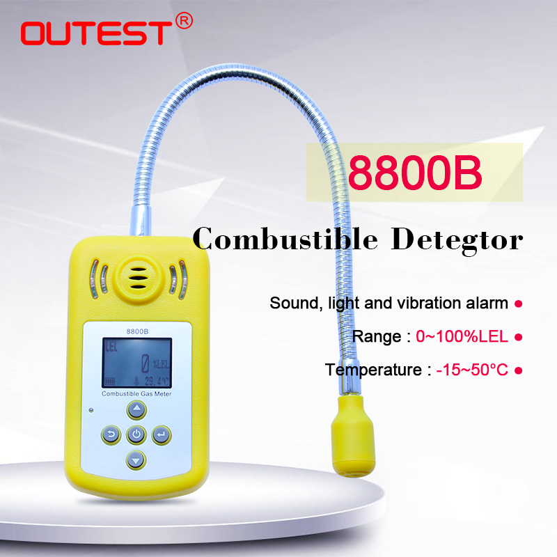 OUTEST Combustible gas detector port flammable natural gas Leak Detector Location Determine meter Tester Sound Light Alarm