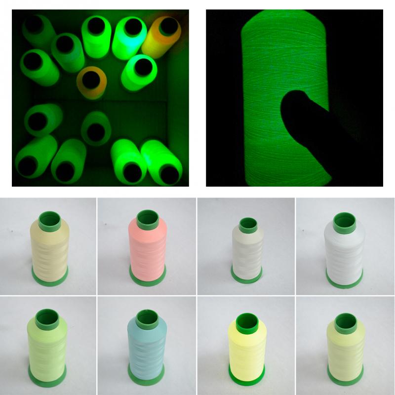 New 1 Roll 1000 Yards Spool Luminous Glow In The Dark Machine DIY Embroidery Sewing Thread 8 colors