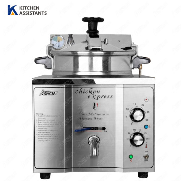 MDXZ16 Electric Commercial Food Chips Potato Chicken Deep Fryer With Thermostat Food Oven Fryer Stainless Steel Pressure Fryer