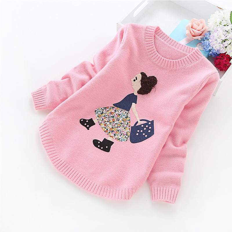 2020 New Spring Autumn And Winter New Girls' Sweaters Children Clothes 4-14 Years Girls Sweater