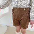 Autumn winter cordury girls shorts warm fashion toddler baby short pants kids trousers children shorts 1-7Yrs kurze Hose