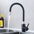 Stainless Steel Black Paint Universal Pipe Kitchen Sink Mixing Valve Vertical Heating and Cooling