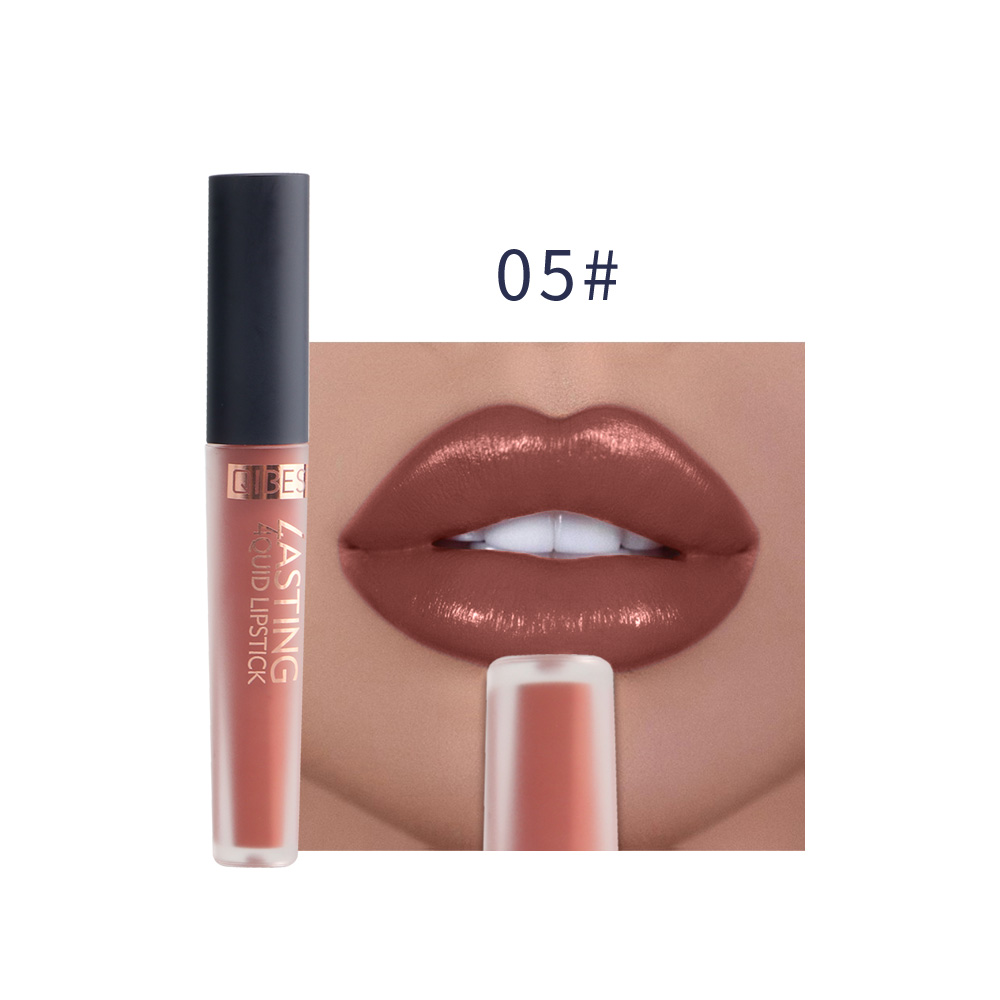 Qibest Matte Liquid Lipstick Waterproof Lip Gloss Makeup Matte Lip Gloss 8 Color Makeup Lip Tint Maquiagem Comestics Make-up