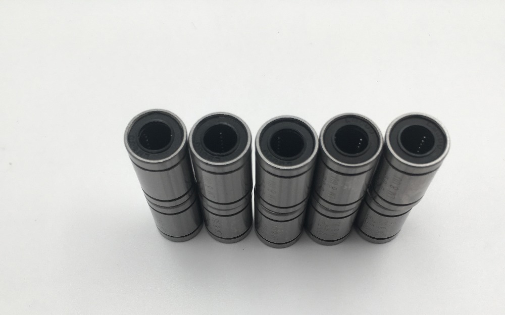 YTP 10pcs LM8UU Ball Bearings 8mm Bushing For CNC 3D Printers Parts Rail Linear Long Rod Shaft Part 8*15*24mm Bush Taiwan import