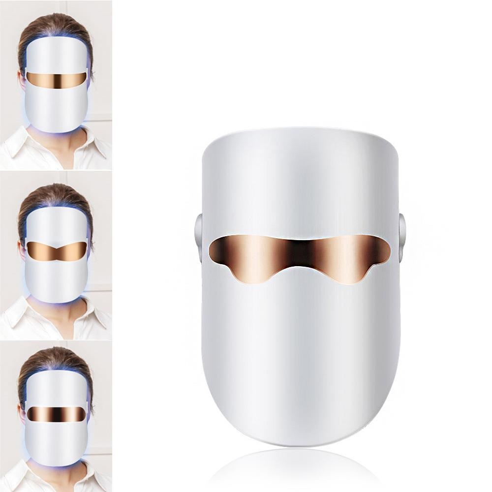 LED Mask Photonic Skin Instrument 3 Colors Light Skin Care Beauty Facial Mask Rejuvenation Wrinkle Acne Removal Skin Whitening