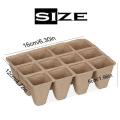 12-Hole Pulp Seedling Tray Disposable Nursery Tray Degradable Garden Planter Seedling Tray Garden Supplies
