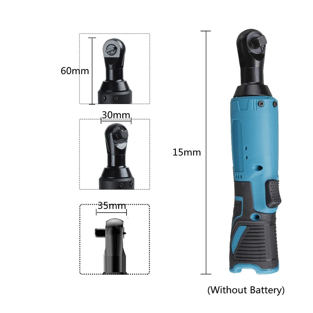 12V 3/8" 90N.m Electric Wrench Cordless RechargeableRatchet Scaffolding Right Angle Wrench Tool For Makita Battery Vintage