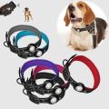 Reflective Adjustable Nylon Airtag Dog Collar with Case