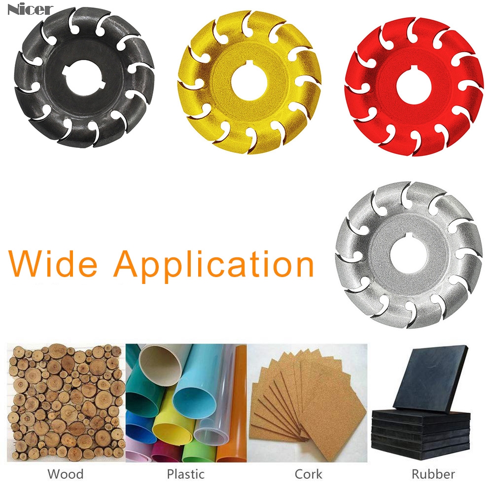 90mm 12 Teeth Wood Carving Disc For 100 115 Angle Grinder Tool Milling Cutter Tea Tray Blade Woodworking Turbo Disc Grinder