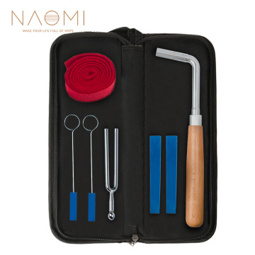 Naomi Piano Tuning Kit W/Piano Tuning Hammer Straight Soft Maple Handle Piano Tuning Lever Tools Kit Mute Hammer DIY Set