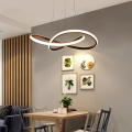 Post Modern Irregular LED Chandelier Light Aluminum Acrylic Ceiling Hanging Lamp Dining Room Pendant Restaurant Suspension Light