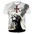 Knights Templar 3d Print T Shirt Knights Templar Fashion Casual T-Shirts Men Women Hip Hop Harajuku Streetwear T Shirt Tee Tops