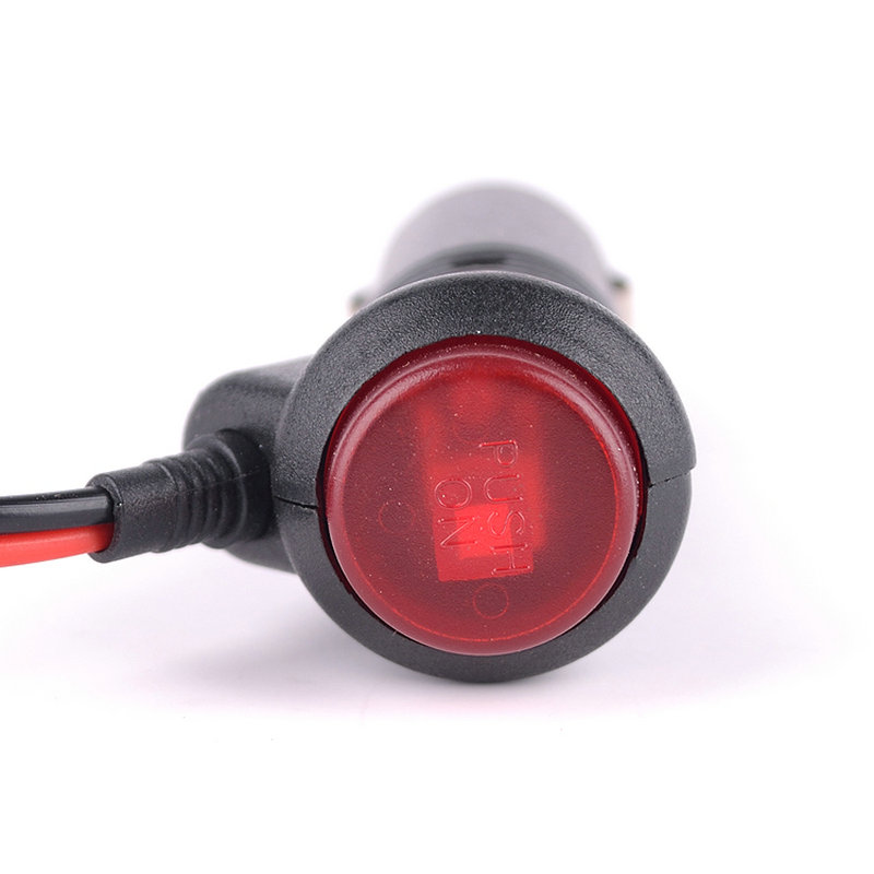 Auto Cigarette Lighter 12V 24V Male Lighter Socket Plug Connector On Off Switch 1.5m Extension Car Switch & 10A Fuse