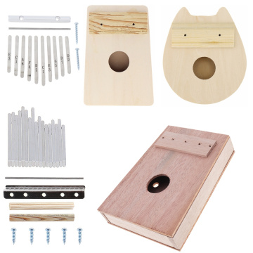 10 Key Kalimba DIY Kit Beech Wood Thumb Piano Mbira for Handwork Painting Parents-child Campaign Keyboard Instruments