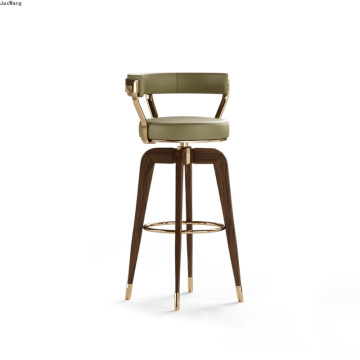 Nordic Bar Stool for Hotel Restaurant Creative Simple Bar Chair Sold Wood Minimalist Modern High Feet Stool Luxury Bar Stools