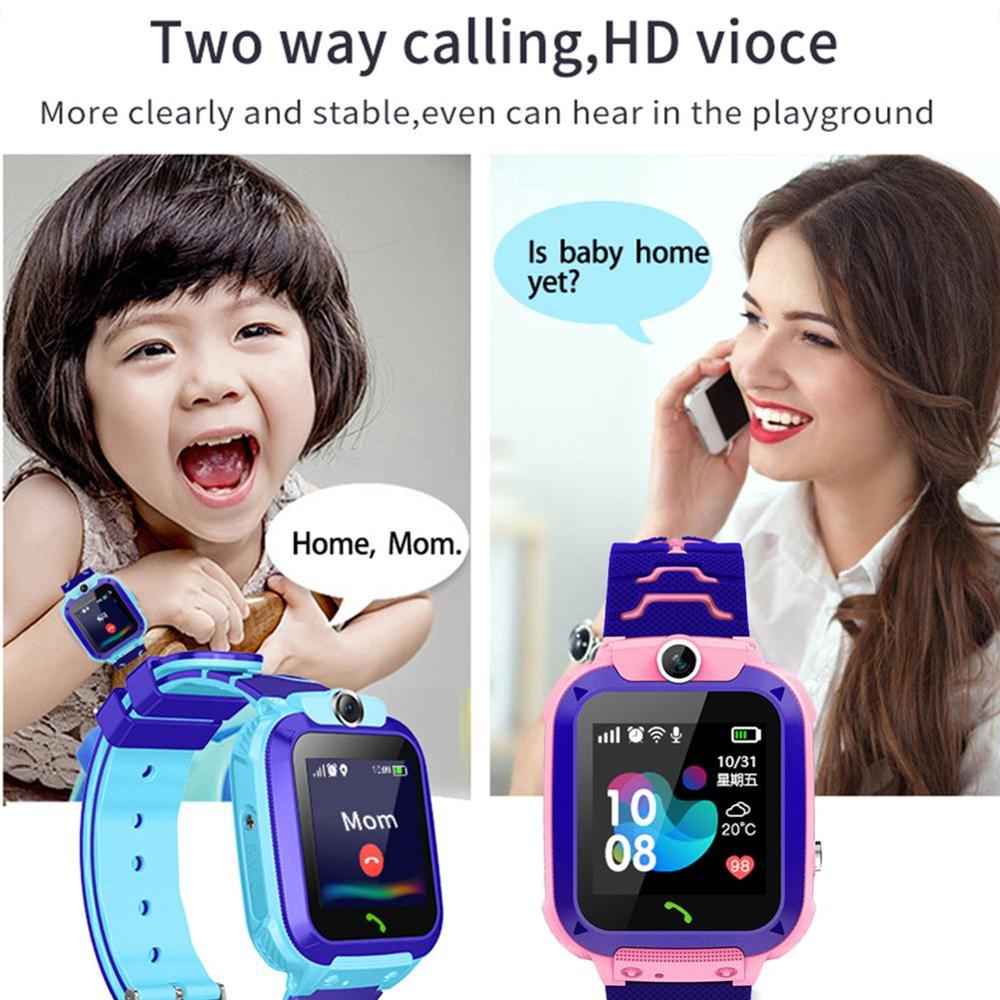 2021 Q12 Children's Smart Watch Kids SOS Phone Watches Smartwatch use Sim Card Photo Waterproof IP67 Kids Watch Gift boys girls