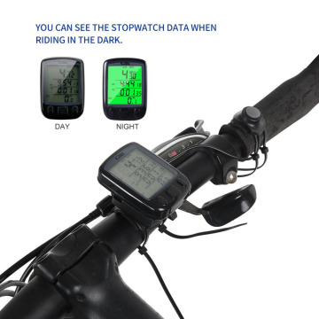 TOP Sunding SD 563 Waterproof LCD Display Cycling Bike Bicycle Computer Odometer Speedometer with Green Backlight Hot sale