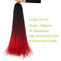 Crochet Braids Hair Synthetic Hair 2/3 Colors Ombre Senegalese Twist Crochet Braid Hair Extension 24 Inch High Temperature Fiber