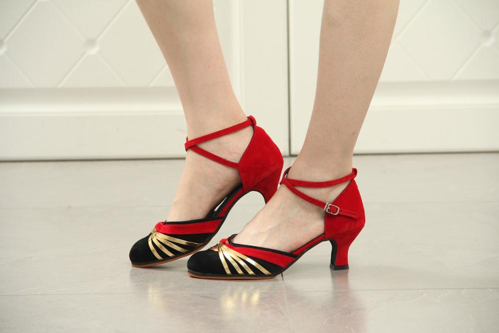 Hot selling Women Professional Dancing Shoes Ballroom Dance Shoes Ladies Latin Dance Shoes heeled 5CM/7CM