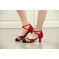 Hot selling Women Professional Dancing Shoes Ballroom Dance Shoes Ladies Latin Dance Shoes heeled 5CM/7CM