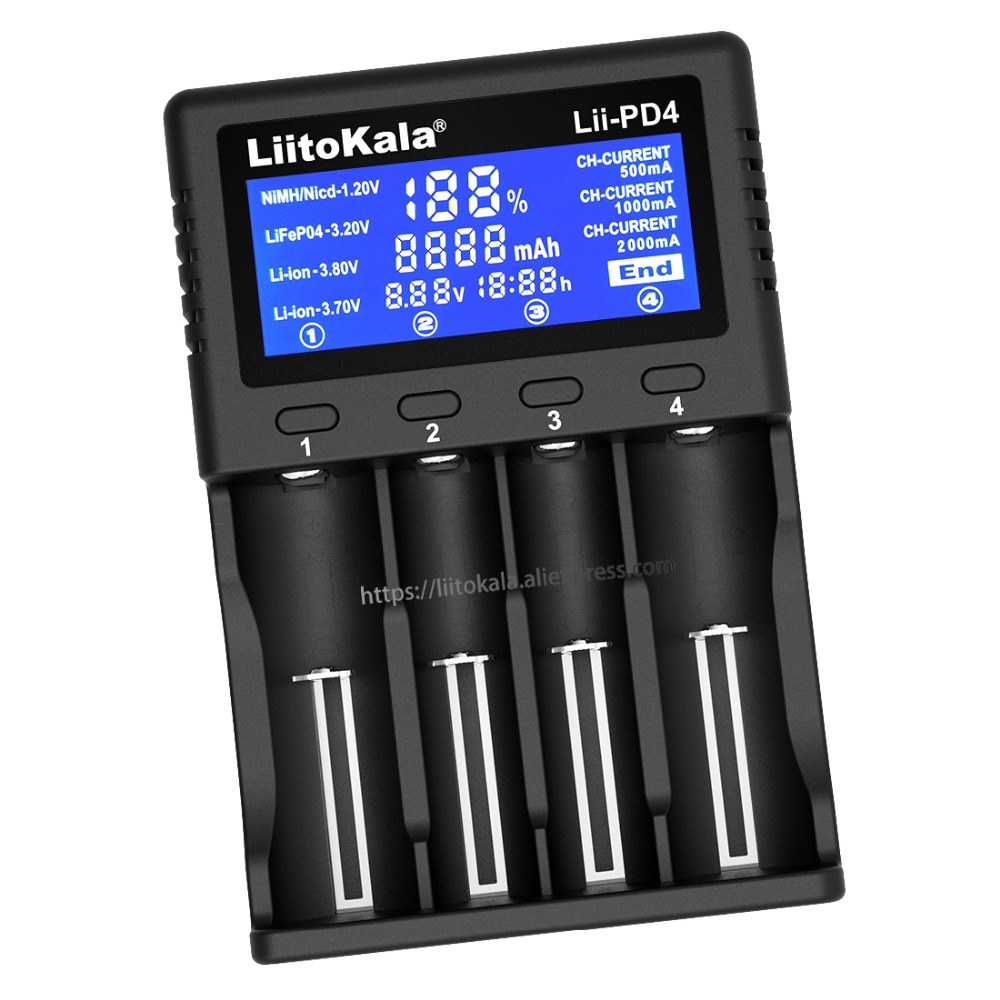 Genuine/Original liitokala lii500 battery charger Lii-PD4 Lii-S1 lii-S2 lii-S4 18650 charger For 3.7V 21700 26650 20650 AA AAA