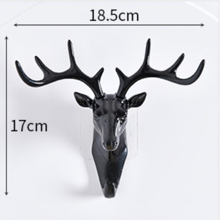 Deer Head Animal Self Adhesive Clothing Display Racks Hook Coat Hanger Cap Room Decor Show Wall Bag Keys Sticky Holder