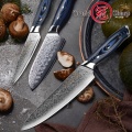 GRANDSHARP 3pcs Damascus Knife Set 67 Layers Japanese Damascus Steel vg10 Chef Santoku Utility Kitchen Knives Pro Tools NEW