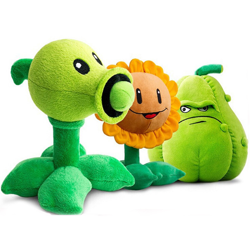 30cm Plants VS Zombies Plush Toys Cute Pea Shooter Sunflower Squash Soft Stuffed Plush Toys Doll Kids Gift