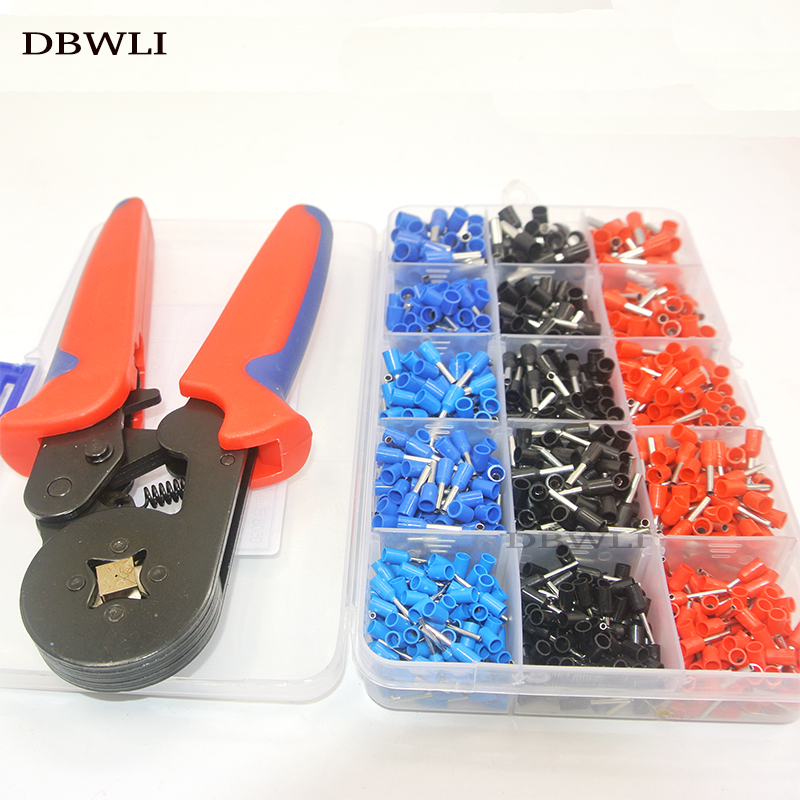 1065 Wire Crimping Tool Kit AWG 12-22 Terminal Connector Sleeves Contractors Ferrule Crimper Pliers Pin End Terminal