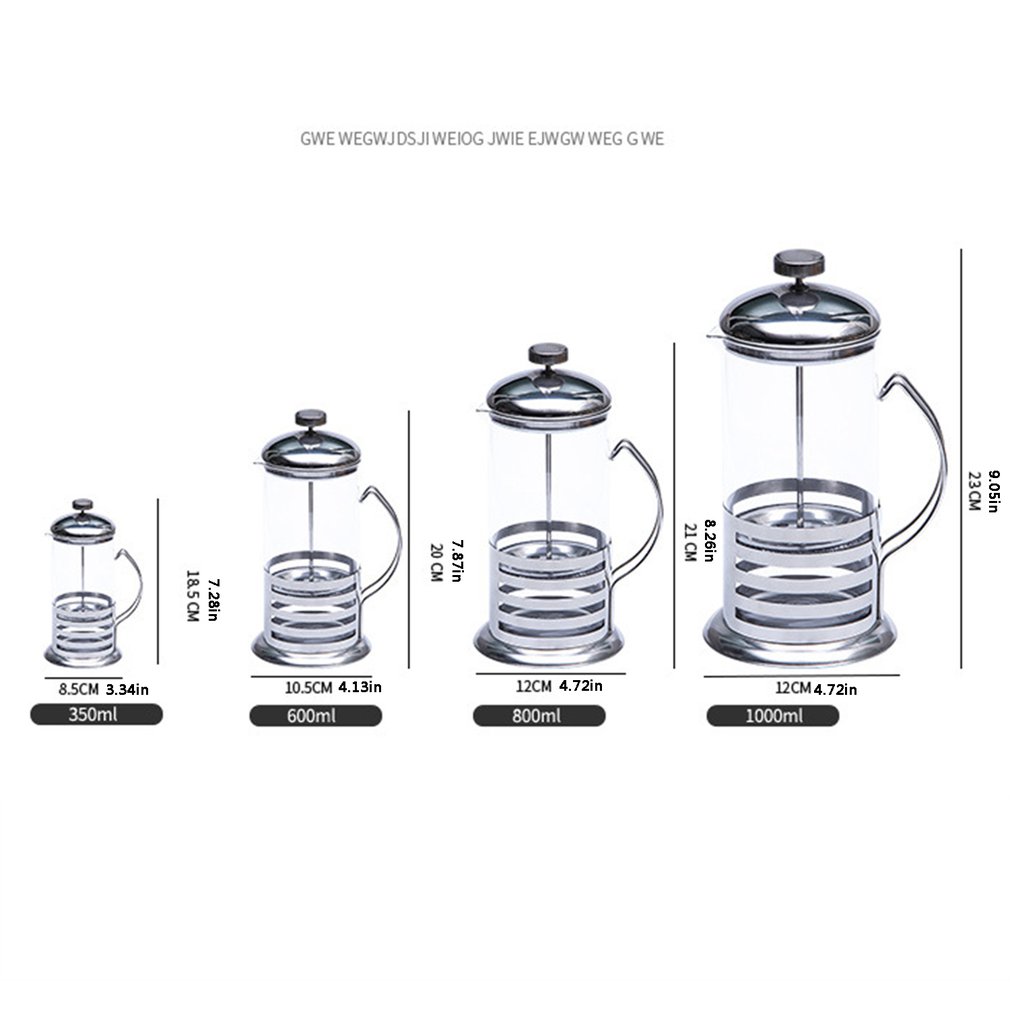 Stainless Steel Coffee Pot French Press Teapot Portable Stainless Steel Tea Maker Household Simple Tea Maker