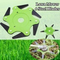 65Mn 6 Blades Cutter Head Grass Trimmer Brush Grass Brush Cutting Head Garden Power Tool Accessories for Lawn Mower