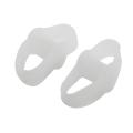 1 Pair Silicone Gel Foot Fingers Two Hole Toe Separator Thumb Valgus Protector Bunion Adjuster Hallux Valgus Guard Feet Care