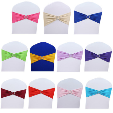 50pcs/Lot 15x36cm Stretch Wedding Belt Chair Cover Band With Buckle Slider Sashes Bow Decorations Wholesale New Hot