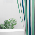 Vertical Stripes Elegant Polyester Fabric Shower Curtain Mildew Resistant Washable Bathroom Waterproof Bath Curtains