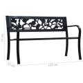 [AU Warehouse]Furniture Garden Bench 125 cm Black Steel